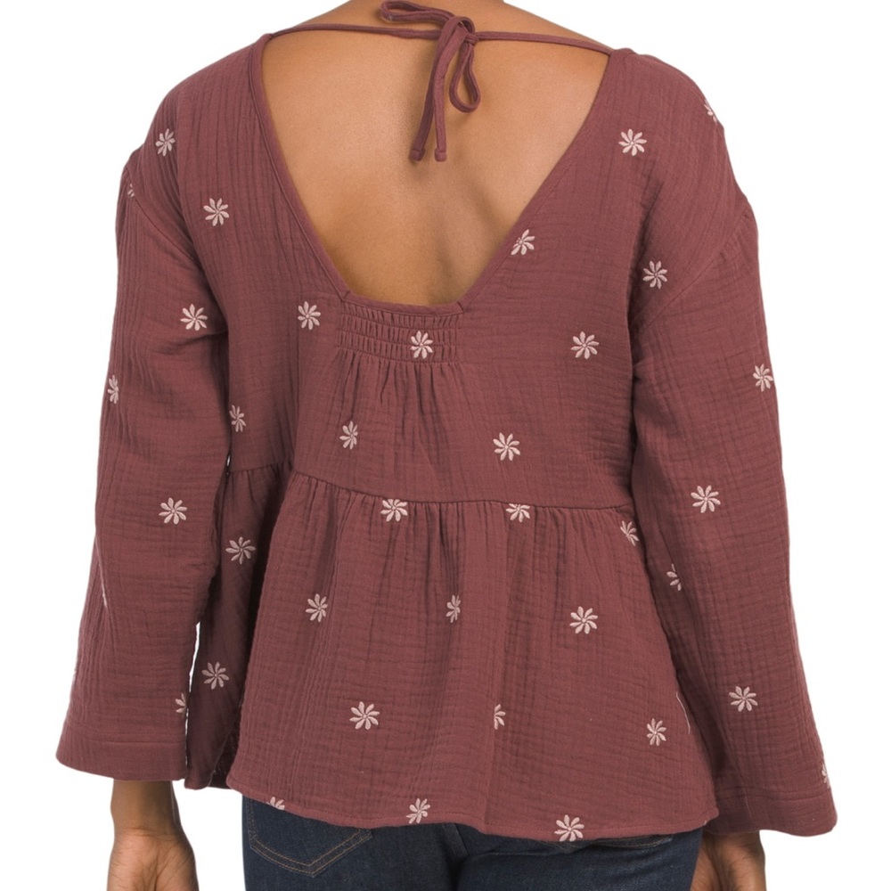 Madewell // Francis Embroidered Gauze Top - Picture 6 of 11